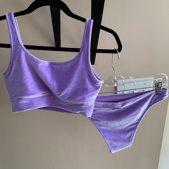 BNWOT Triangl Purple Velvet Bikini - Picture 6 of 13